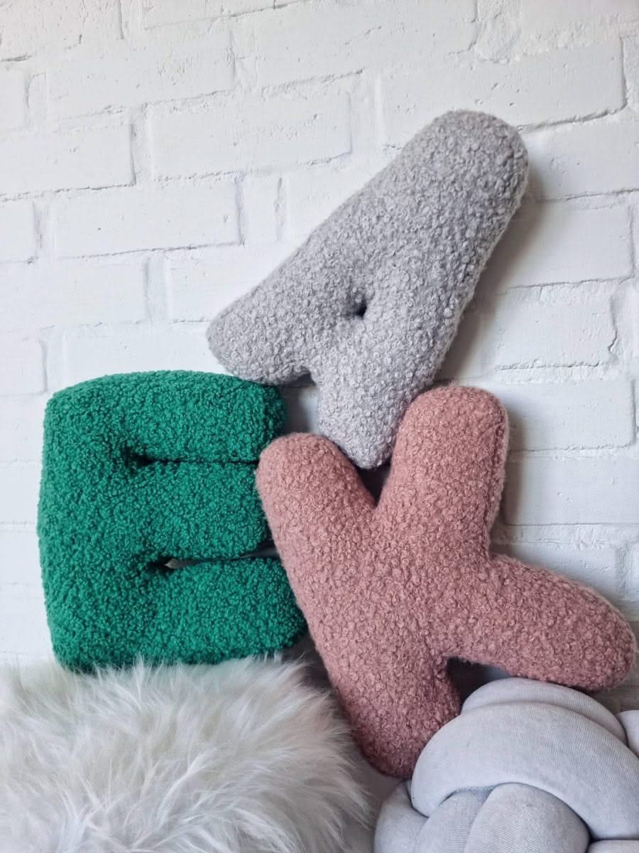 Canilc Personalized Boucle Letter Pillow - Custom Baby Gift