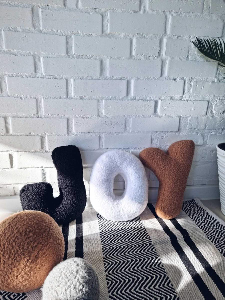 Canilc Personalized Boucle Letter Pillow - Custom Baby Gift