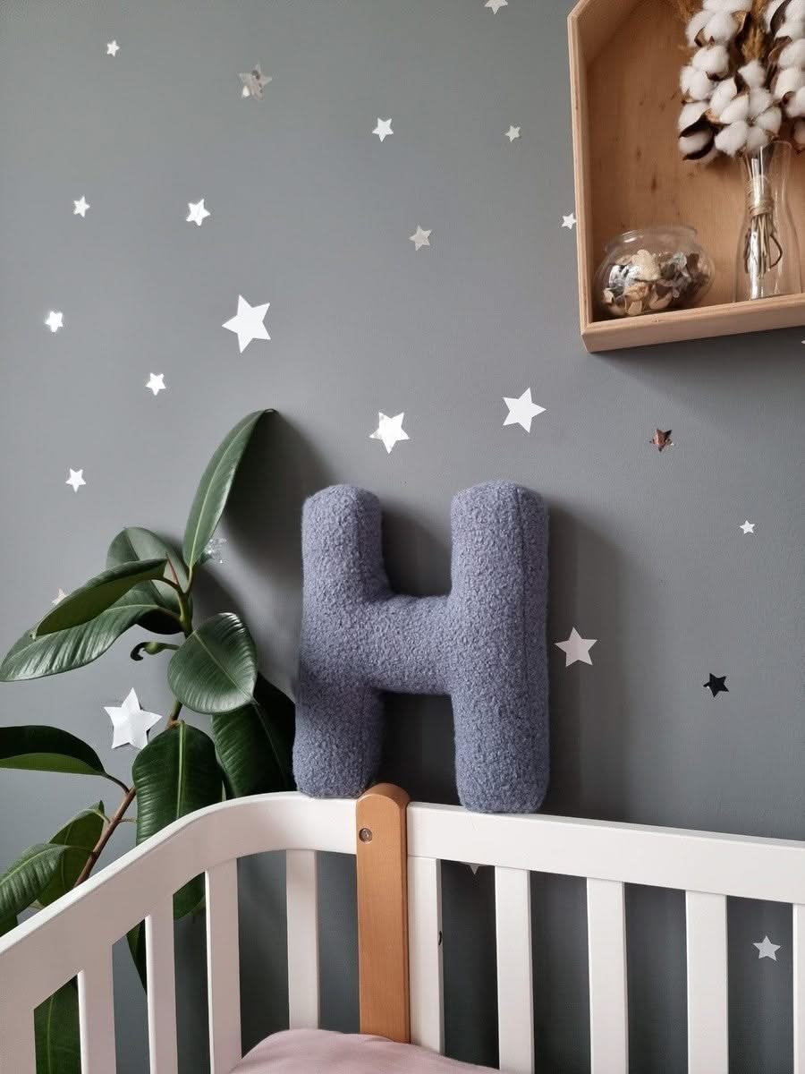 Canilc Personalized Boucle Letter Pillow - Custom Baby Gift