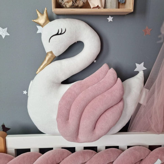 Canilc Princess Swan Blush Decorative Throw Pillow