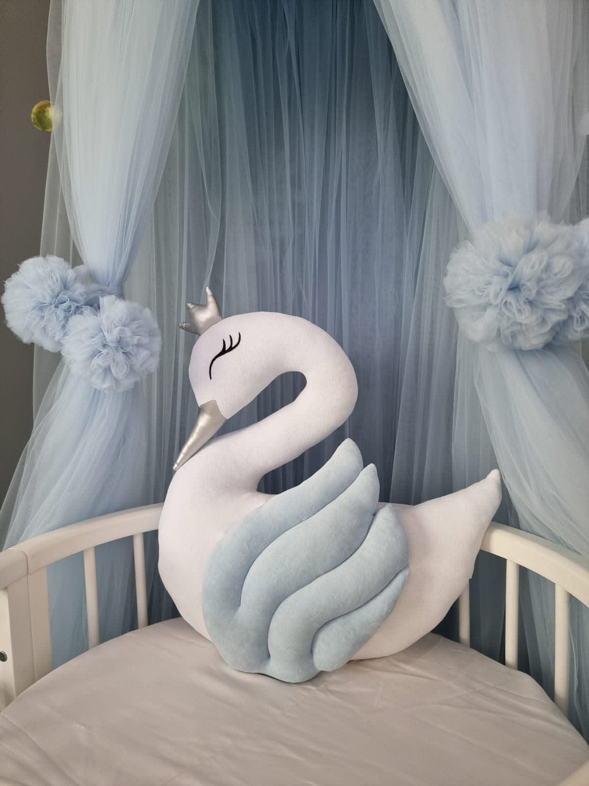 Canilc Princess Swan Blush Decorative Throw Pillow