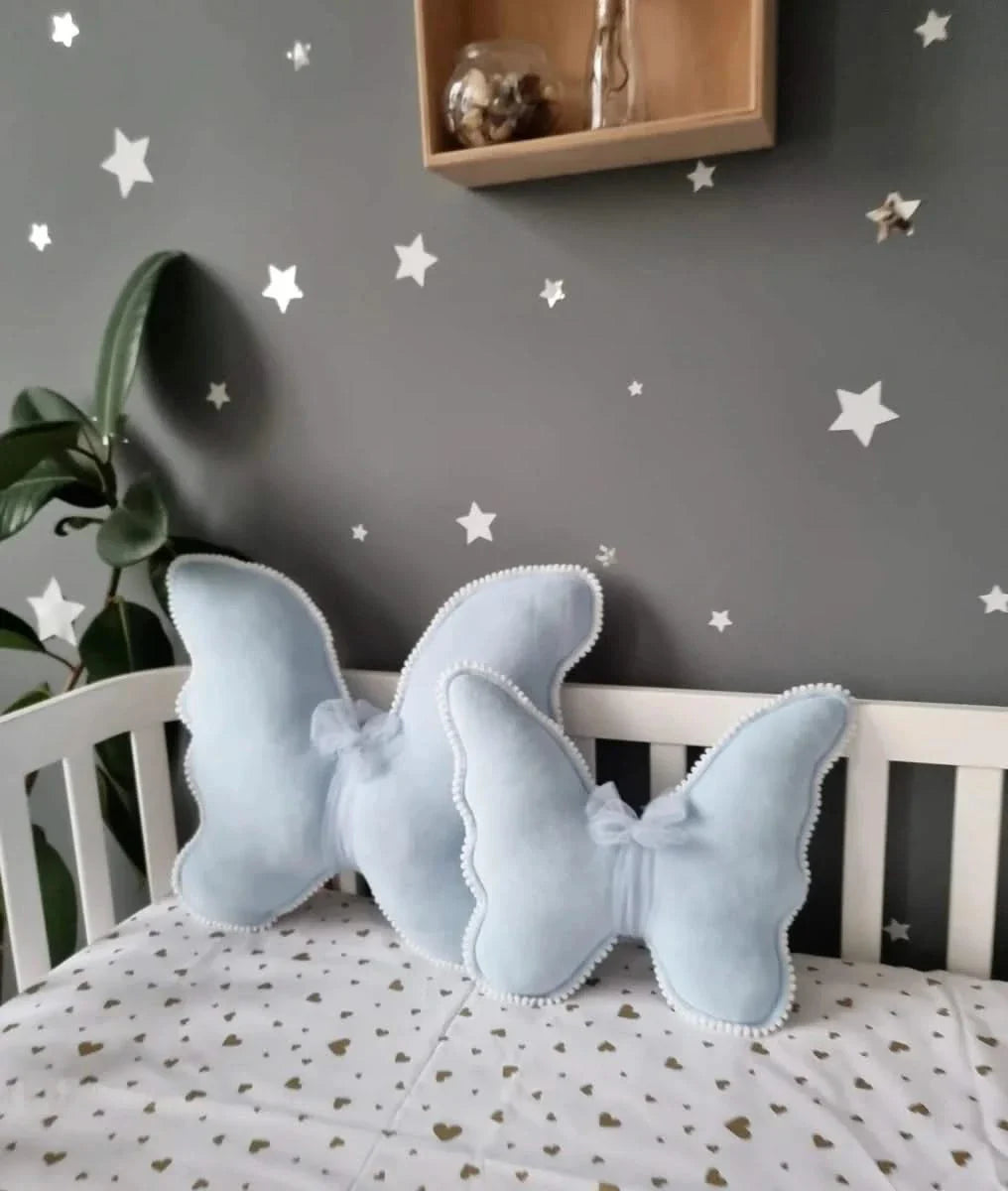 Canilc Blush Rose Butterfly Nursery Crib Pillow