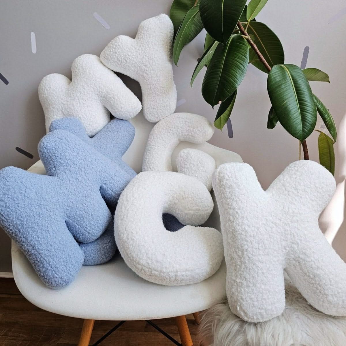 Canilc Personalized Boucle Letter Pillow - Custom Baby Gift