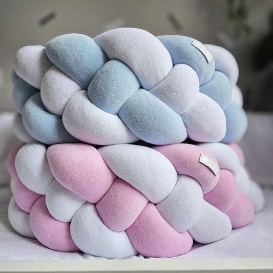 Canilc Handmade Cotton Velour Double Braided Nursery Rail Cover - 20 cm